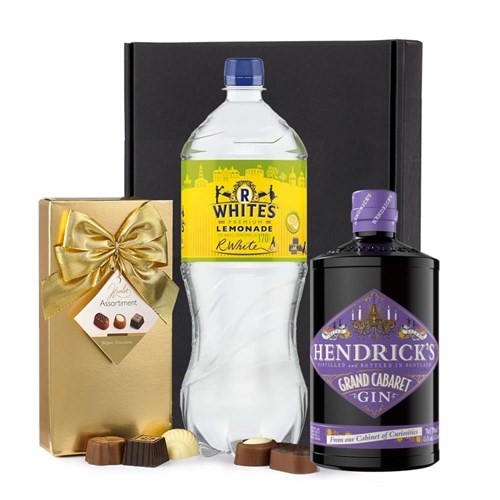 Hendricks Grand Cabaret Gin 70cl with R. White’s Lemonade & Chocolates Gift Box | Spirit Mixer Set